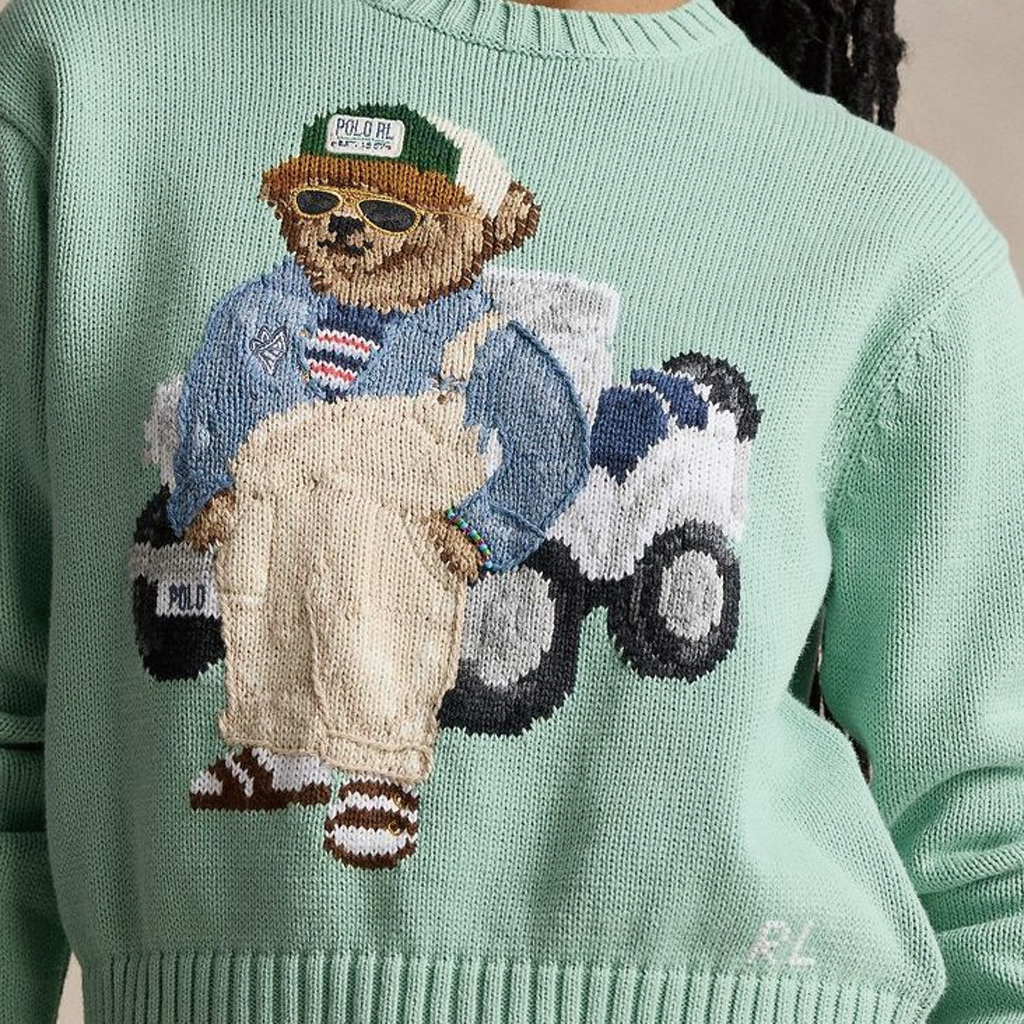 (Women) Polo Ralph Lauren SS24 Animal Intarsia Loose Knit Sweater  Celadon Green. WMPOSWENC020947-300 圖 6