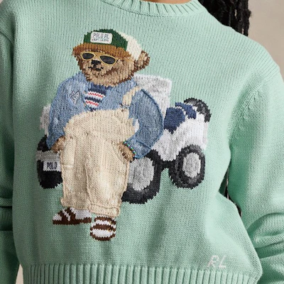 (W) Polo Ralph Lauren SS24 动物图案宽松针织毛衣 青瓷绿色. WMPOSWENC020947-300 Details for (W) Polo Ralph Lauren SS24 动物图案宽松针织毛衣 青瓷绿色. WMPOSWENC020947-300