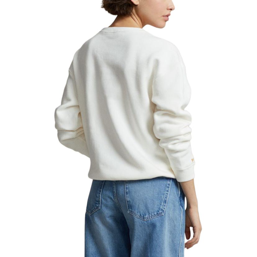(Women) Polo Ralph Lauren SS24 Loose-Fit Embroidered Sweatshirt Off-White WMPOKNINC020163-100 圖 4