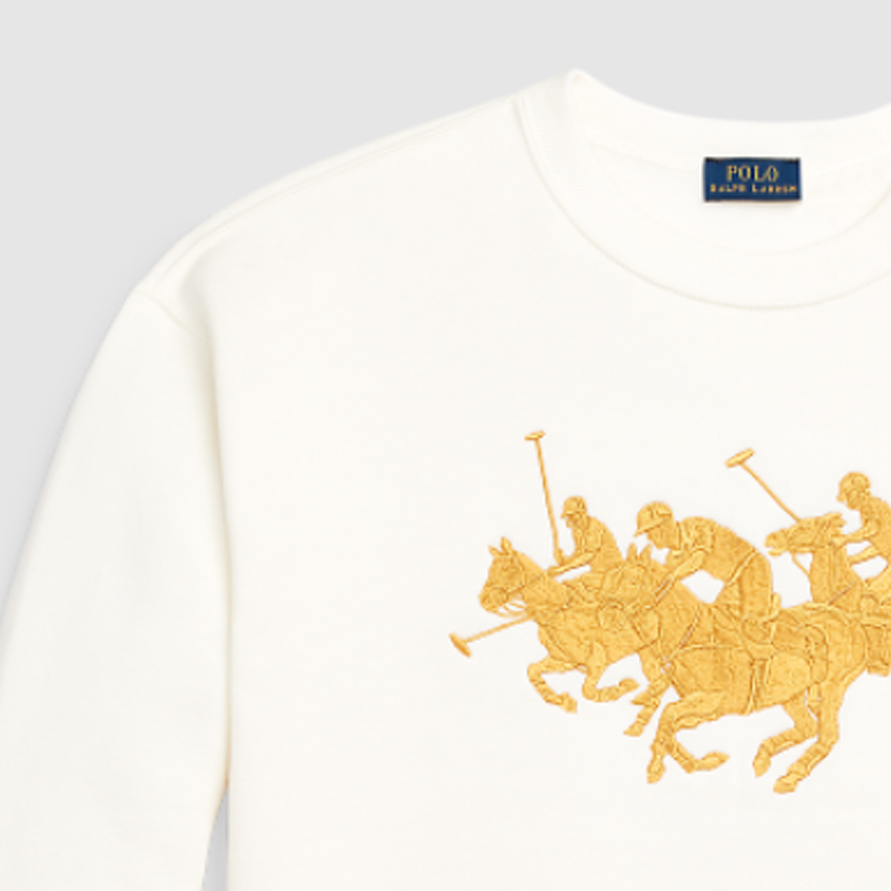 (Women) Polo Ralph Lauren SS24 Loose-Fit Embroidered Sweatshirt Off-White WMPOKNINC020163-100 圖 8