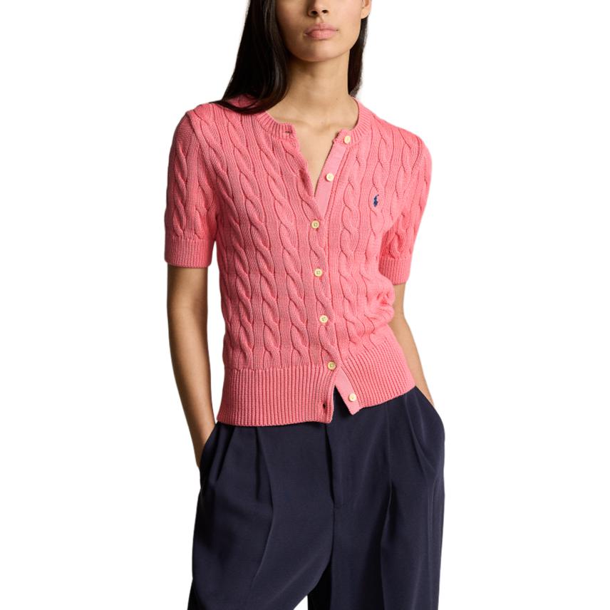 (Women) Polo Ralph Lauren SS24 Pink Slim Fit Knit Short Sleeve Cardigan for Women. WMPOSWENDW20261-670 圖 4