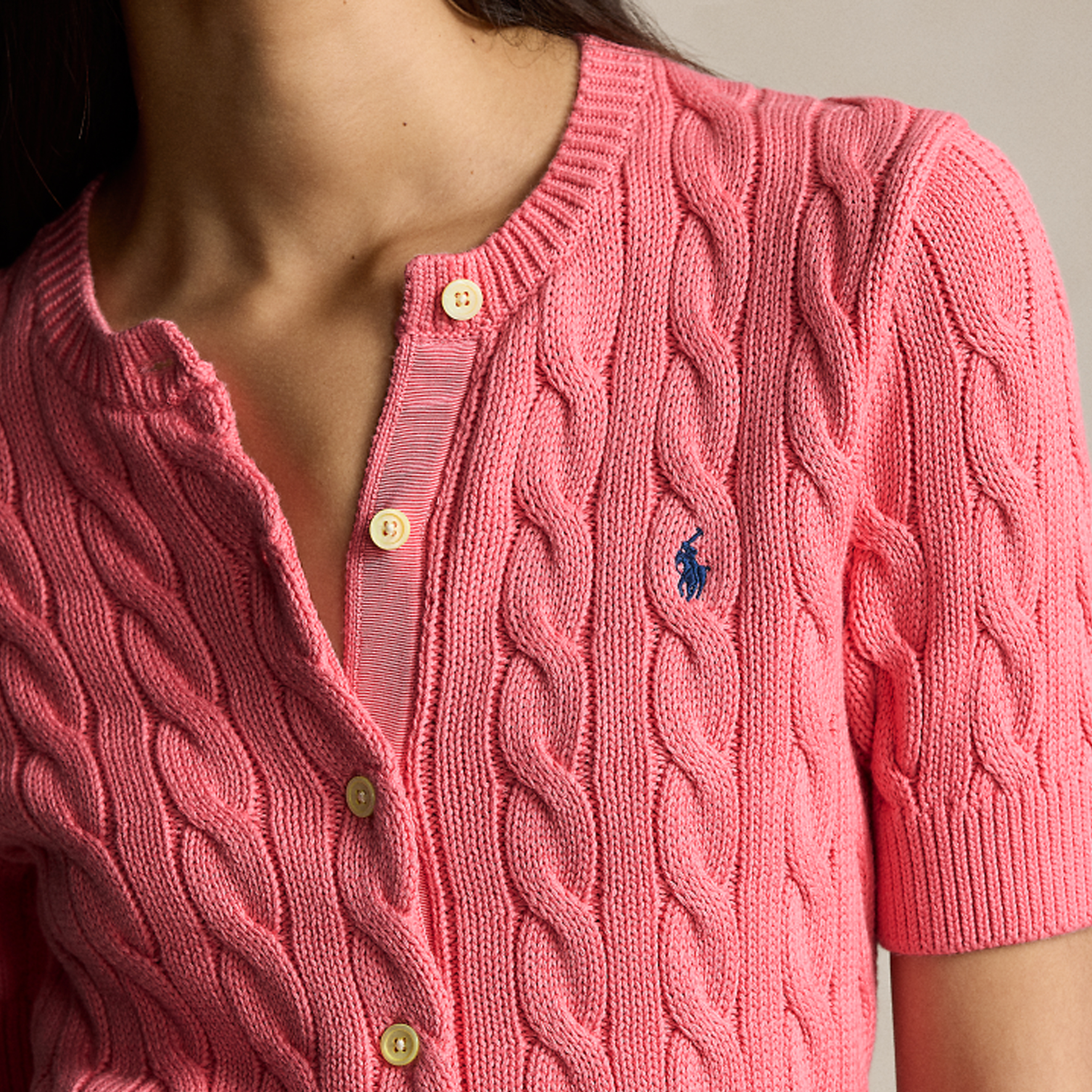 (Women) Polo Ralph Lauren SS24 Pink Slim Fit Knit Short Sleeve Cardigan for Women. WMPOSWENDW20261-670 圖 6