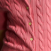 Sizing (W) Polo Ralph Lauren SS24 女款粉色修身短袖針織開衫 WMPOSWENDW20261-670