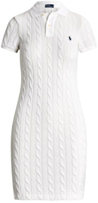 (Women) Polo Ralph Lauren SS24 Slim Fit Cable Knit Pony Logo Dress Women White. WMPODRSNFA20662-100 Order (Women) Polo Ralph Lauren SS24 Slim Fit Cable Knit Pony Logo Dress Women White. WMPODRSNFA20662-100