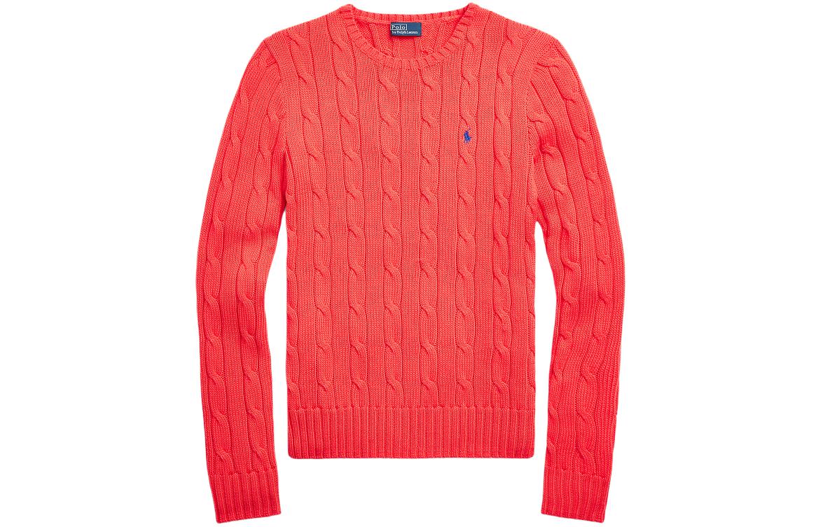 (Women) Polo Ralph Lauren SS24 Slim Fit Cable Knit Sweater Women’s Bright Wood Hibiscus. WMPOSWENC020890-600 圖 2