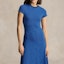 Purchase (Women) Polo Ralph Lauren SS24 Striped Cinched Waist Midi Dress Women - Dark Blue WMPODRSNFA20664-400