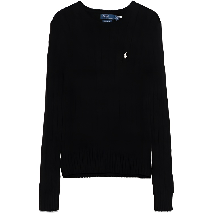 (Women) Polo Ralph Lauren SS25  Black Solid Long-Sleeve Knit Sweater. 211891640-027 圖 2