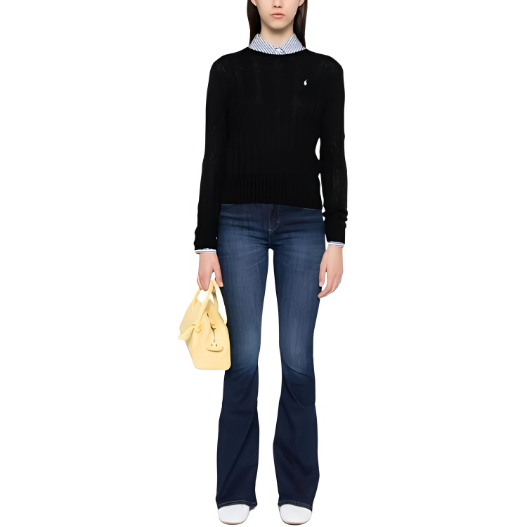 (Women) Polo Ralph Lauren SS25  Black Solid Long-Sleeve Knit Sweater. 211891640-027 圖 3