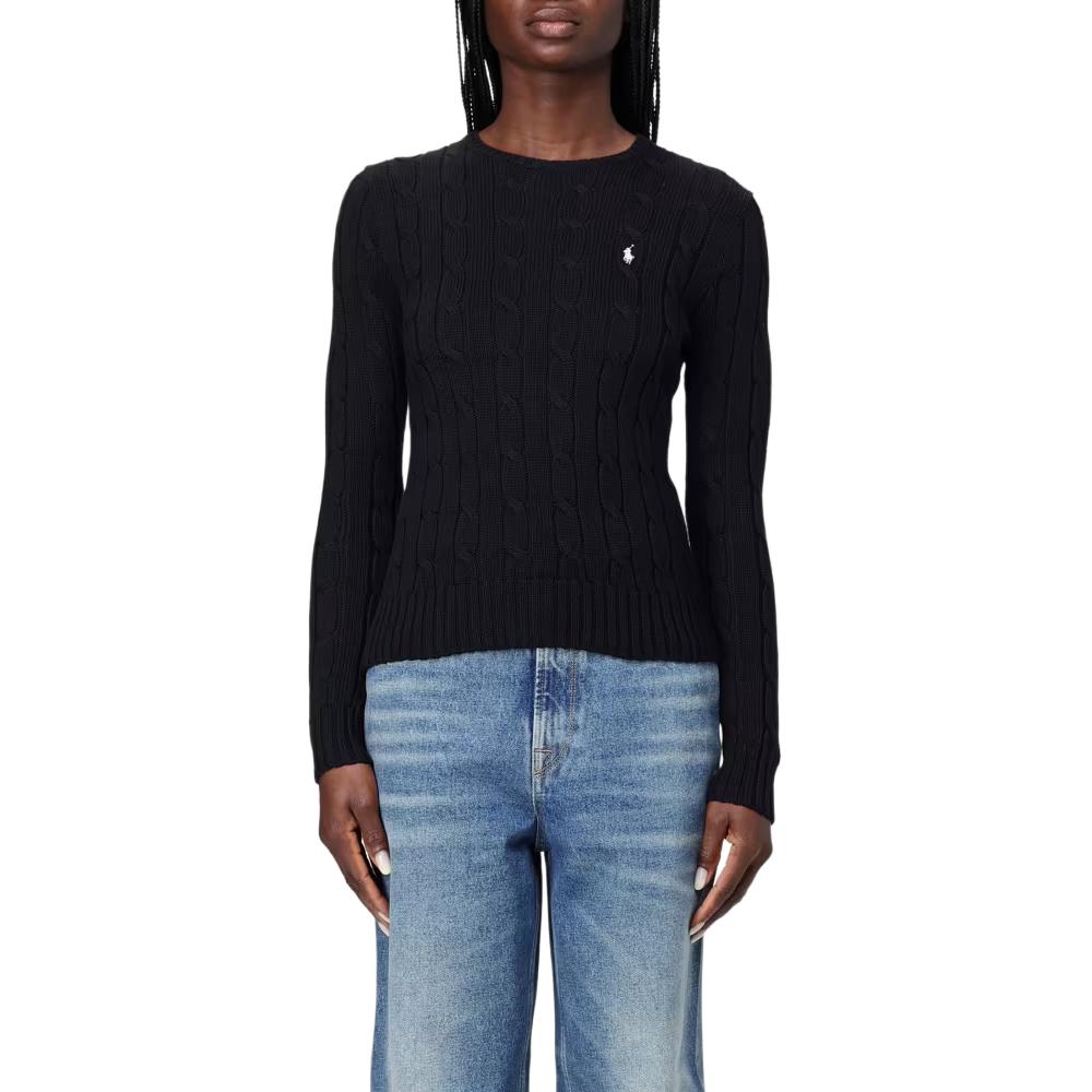 (Women) Polo Ralph Lauren SS25  Black Solid Long-Sleeve Knit Sweater. 211891640-027 圖 4