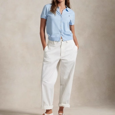 (W) Polo Ralph Lauren SS25 Biru Baju Pendek Berbutang Rajut Kardigan. WMPOSWENDW20402-400 Purchase (W) Polo Ralph Lauren SS25 Biru Baju Pendek Berbutang Rajut Kardigan. WMPOSWENDW20402-400