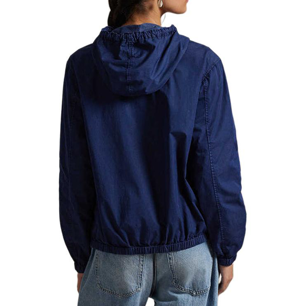 Purchase (W) Polo Ralph Lauren SS25 宽松版棉质连帽夹克 深蓝色. WMPOOTWN5A20089-410