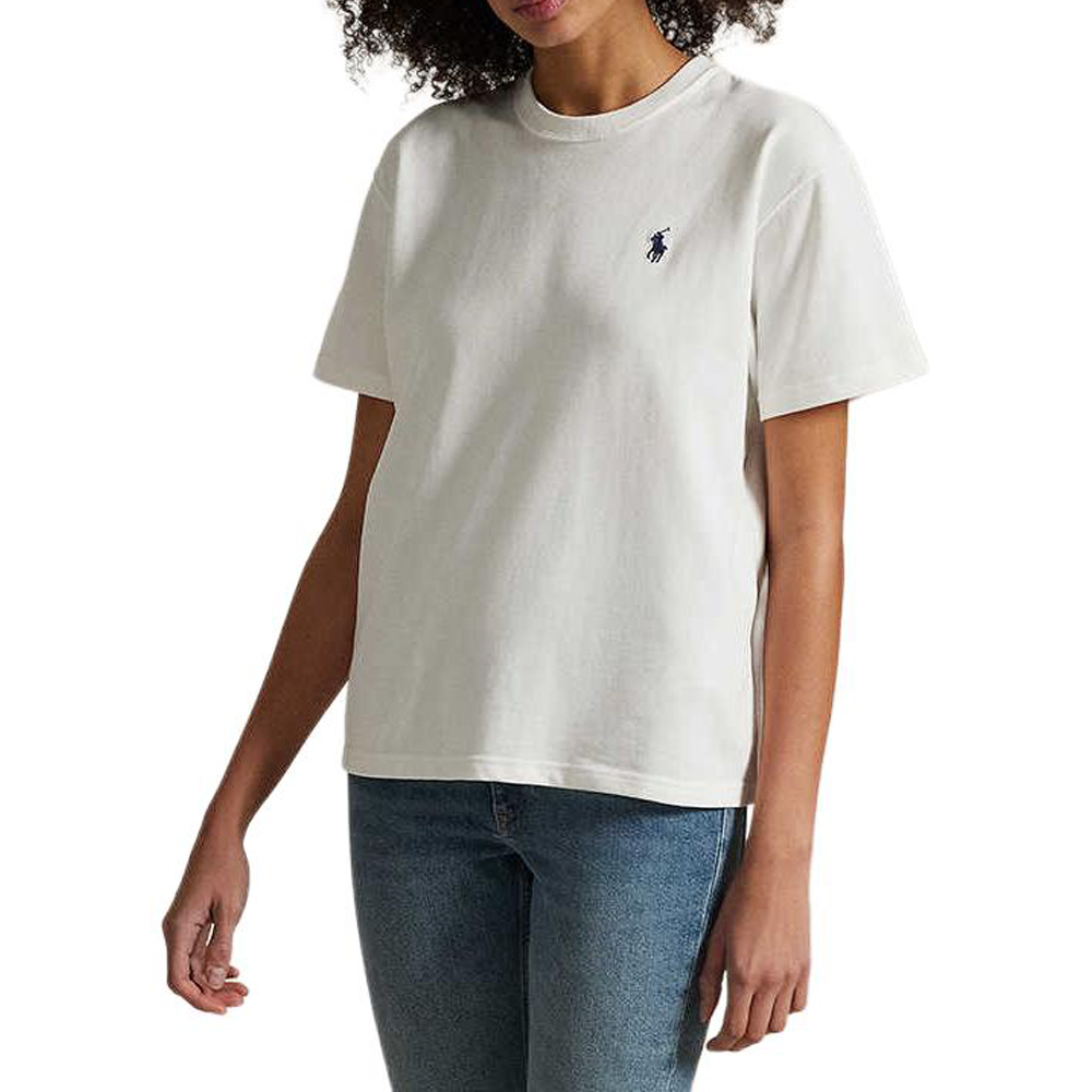 (Women) Polo Ralph Lauren SS25  White Crew Neck T-Shirt with Pony Logo. WMPOKNINCU21056-100 圖 3