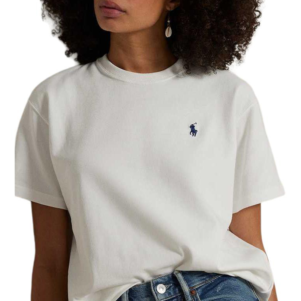 (Women) Polo Ralph Lauren SS25  White Crew Neck T-Shirt with Pony Logo. WMPOKNINCU21056-100 圖 6