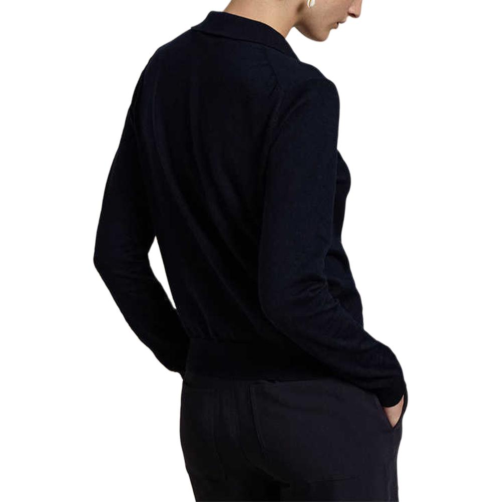 (Women) Polo Ralph Lauren SS25 Solid Pony Embroidered Button-Up Knit Sweater Women Navy. WMPOSWENDW20353-400 圖 6