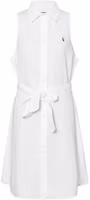 (Women) Polo Ralph Lauren SS26 White Linen A-Line Sleeveless Shirt Dress 211B21321-003 (Women) Polo Ralph Lauren SS26 White Linen A-Line Sleeveless Shirt Dress 211B21321-003