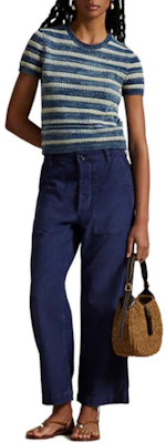 (W) Polo Ralph Lauren 蓝色条纹圆领短袖毛衣 WMPOSWENC021231999 Lookbook (W) Polo Ralph Lauren 蓝色条纹圆领短袖毛衣 WMPOSWENC021231999