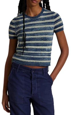 (W) Polo Ralph Lauren 蓝色条纹圆领短袖毛衣 WMPOSWENC021231999 Shop (W) Polo Ralph Lauren 蓝色条纹圆领短袖毛衣 WMPOSWENC021231999