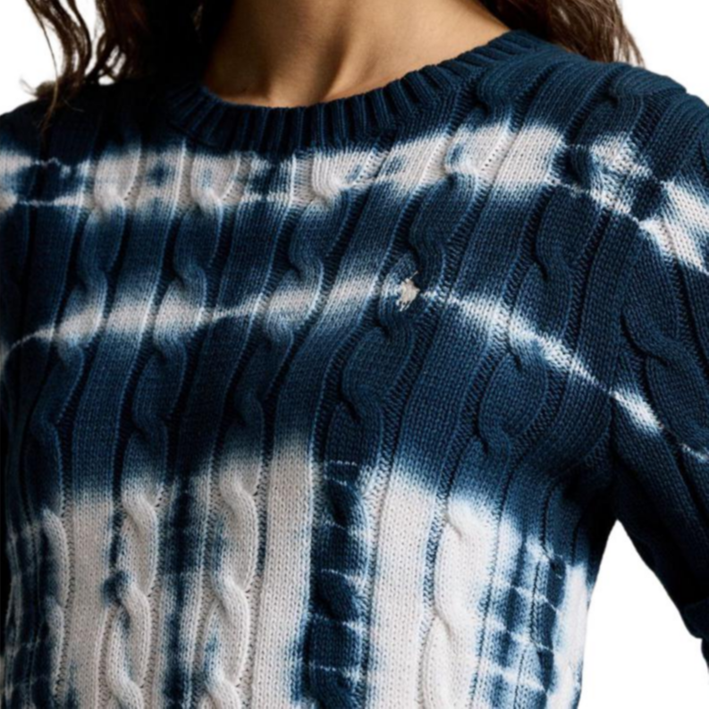 (Women) Polo Ralph Lauren Tie-Dye Logo Knit Sweater Crewneck Women’s Blue 211935316 圖 6