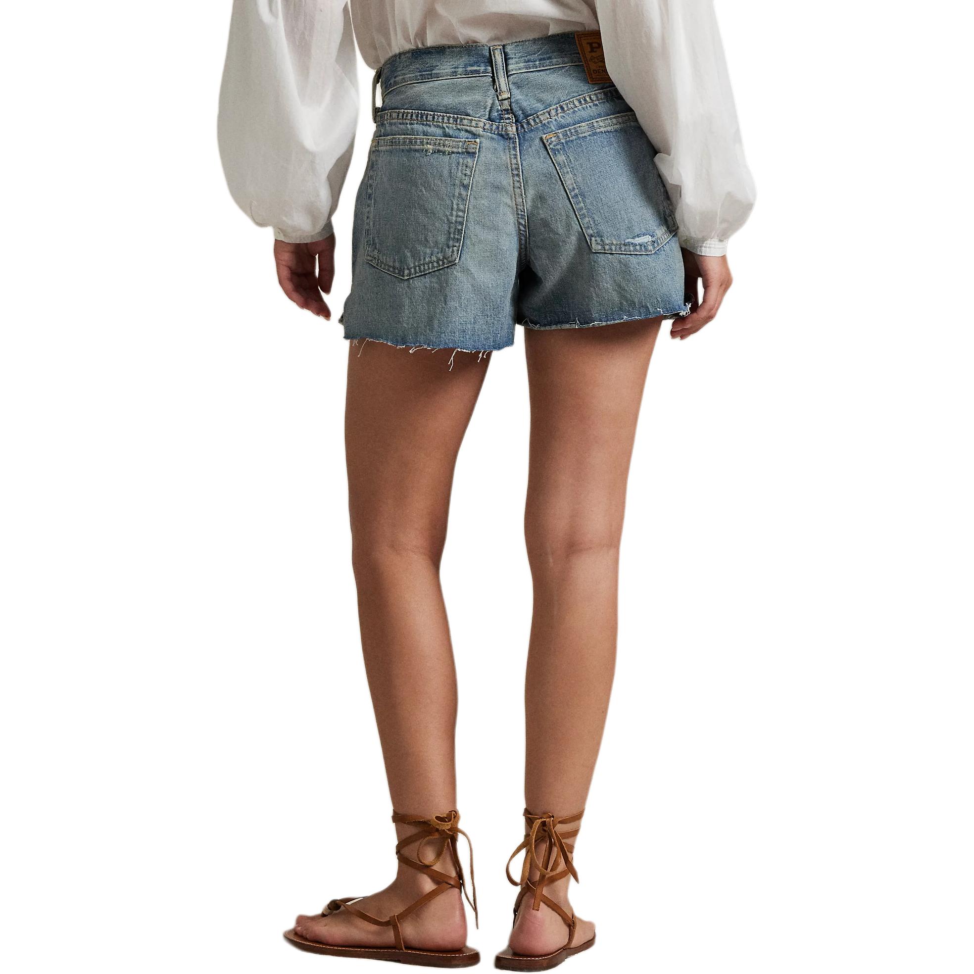 Purchase (W) ポロラルフローレン ウォッシュ加工 デニムショーツ レディース ブルー. 211963529-001