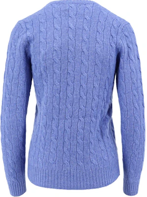(W) Polo Ralph Lauren 女款藍色羊絨V領麻花針織毛衣 211910422-020 Lookbook (W) Polo Ralph Lauren 女款藍色羊絨V領麻花針織毛衣 211910422-020