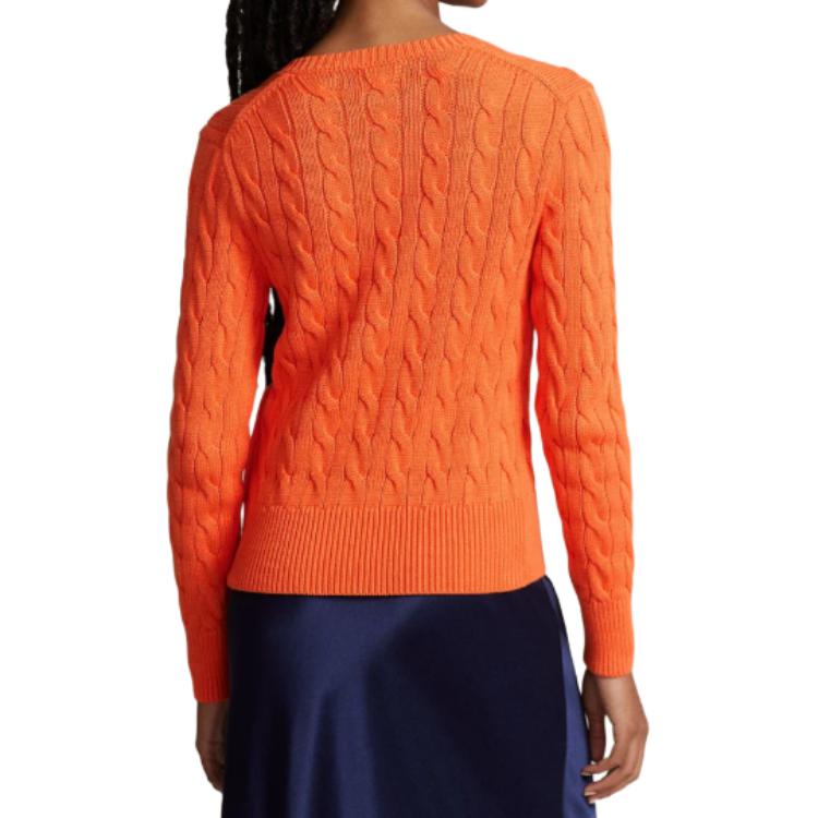 Details for (W) Polo Ralph Lauren 女款橙色針織開襟衫附刺繡標誌. 211891643-008