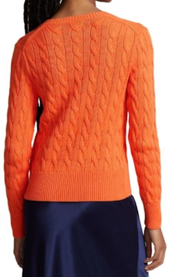(W) Polo Ralph Lauren 女款橙色針織開襟衫附刺繡標誌. 211891643-008 Details for (W) Polo Ralph Lauren 女款橙色針織開襟衫附刺繡標誌. 211891643-008