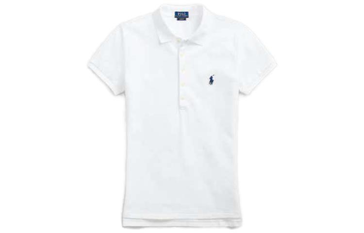 (Women) Polo Ralph Lauren Women’s Solid Fitted Short Sleeve Polo Shirt White. WMPOKNINCU20250-100 圖 2