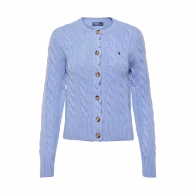 (Women) Polo Ralph Lauren Women’s Solid Logo Embroidered Long Sleeve Knit Cardigan. 211910443-010