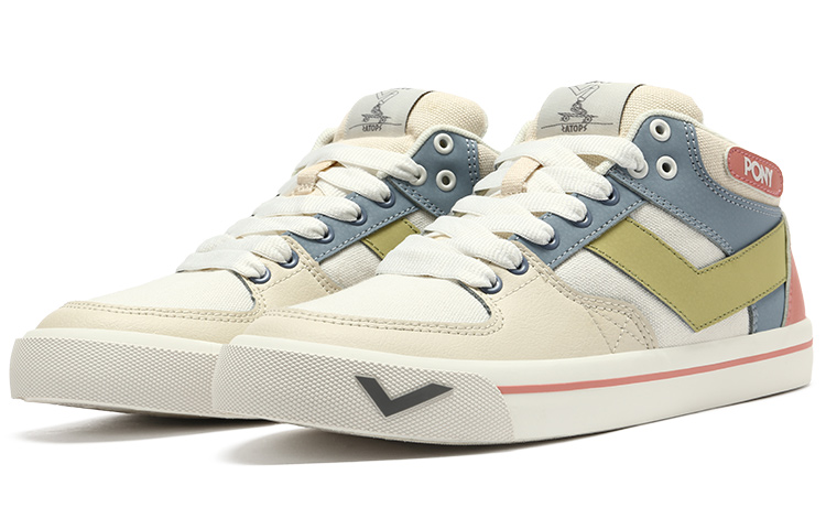 Order Pony Atop 拼接休閒滑板鞋 女款 米色