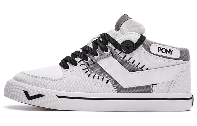 (W) PONY Atop Low 'Grey Patchwork'