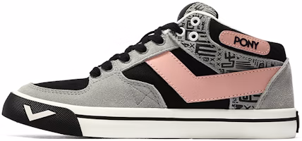 (Women) PONY Atop Mid 'Black Grey Pink' 12W1AT12BK (Women) PONY Atop Mid 'Black Grey Pink' 12W1AT12BK