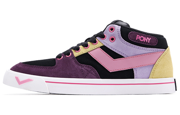 (Women) PONY Atop Mid Skateboard 'Black Purple' 03W1AT10PP