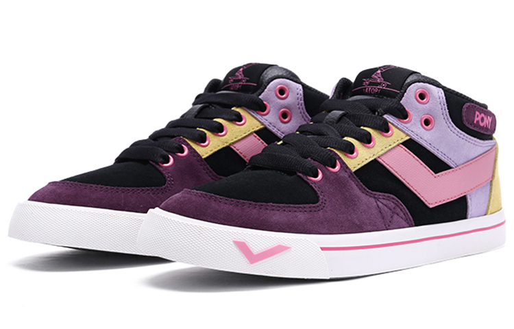 Lookbook (W) PONY Atop Mid Skateboard ''Zwart Paars'' 03W1AT10PP