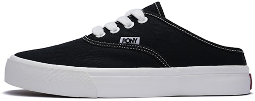 (Women) PONY Canvas Slip-On 'Black' 242W1SS01BK (Women) PONY Canvas Slip-On 'Black' 242W1SS01BK
