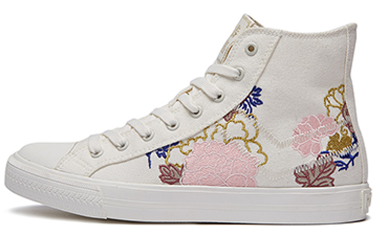 (W) PONY Canvas Sneakers White