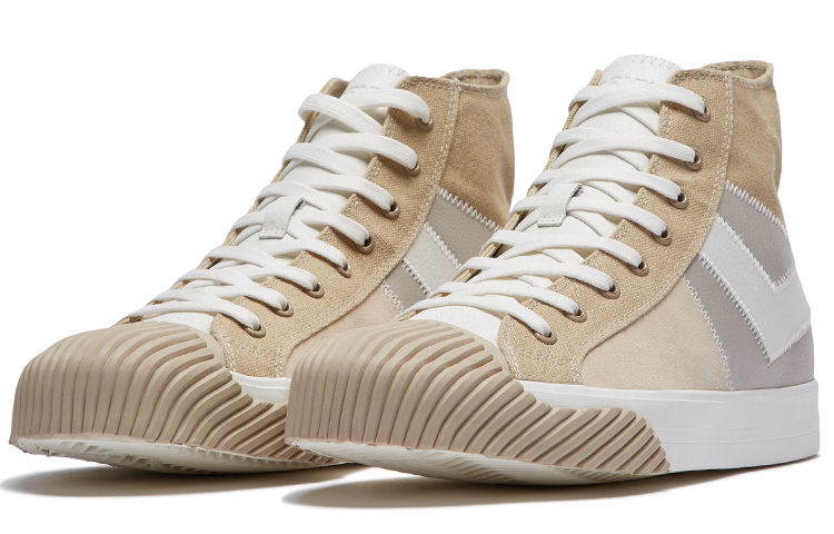 (W) PONY Casual Canvas Shoes Beige/Grey 圖 3