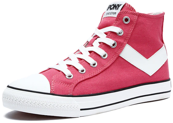 (W) PONY Hoge Canvas Sneakers ''Koraalrood'' 93W1SH10CR Order (W) PONY Hoge Canvas Sneakers ''Koraalrood'' 93W1SH10CR