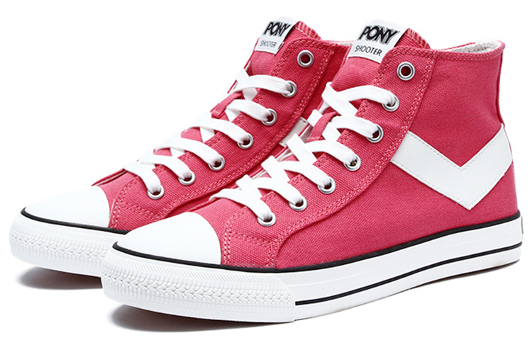 Lookbook (W) PONY Hoge Canvas Sneakers ''Koraalrood'' 93W1SH10CR