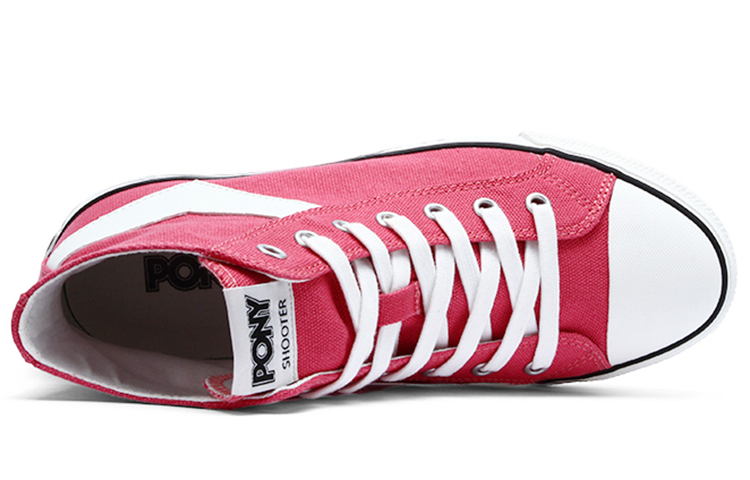 Shop (W) PONY Hoge Canvas Sneakers ''Koraalrood'' 93W1SH10CR