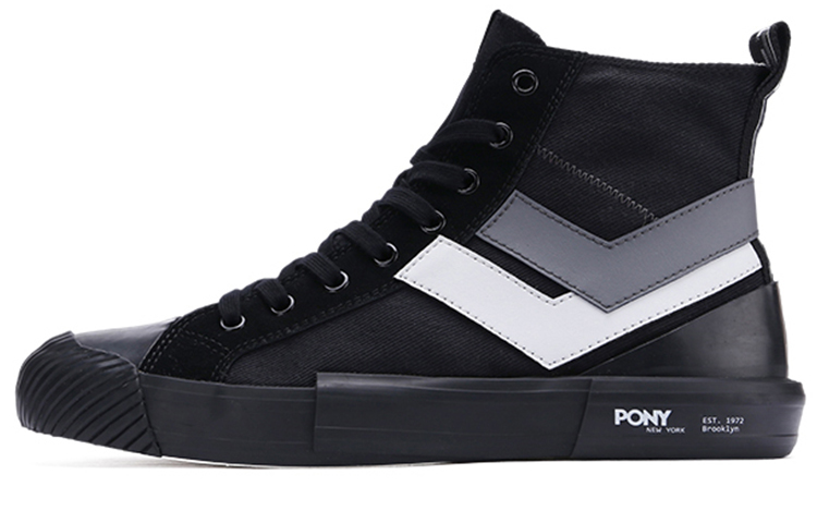(Women) PONY High-Top Canvas 'Deconstructed Black Grey' 03W1SH12BK