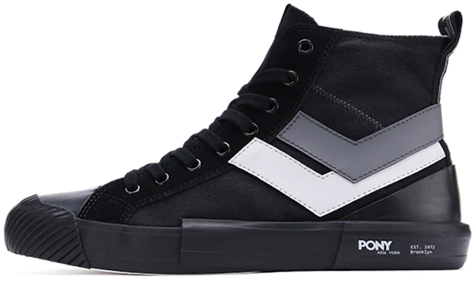 (W) PONY Hoge Canvas Sneakers ''Deconstructed Zwart Grijs'' 03W1SH12BK Buy (W) PONY Hoge Canvas Sneakers ''Deconstructed Zwart Grijs'' 03W1SH12BK