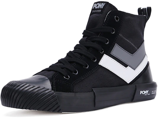 (W) PONY Hoge Canvas Sneakers ''Deconstructed Zwart Grijs'' 03W1SH12BK Order (W) PONY Hoge Canvas Sneakers ''Deconstructed Zwart Grijs'' 03W1SH12BK