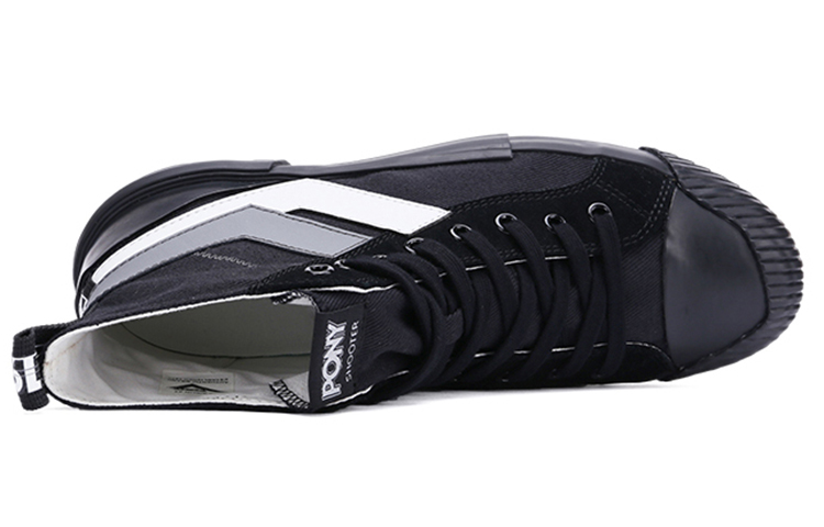 Shop (W) PONY Hoge Canvas Sneakers ''Deconstructed Zwart Grijs'' 03W1SH12BK