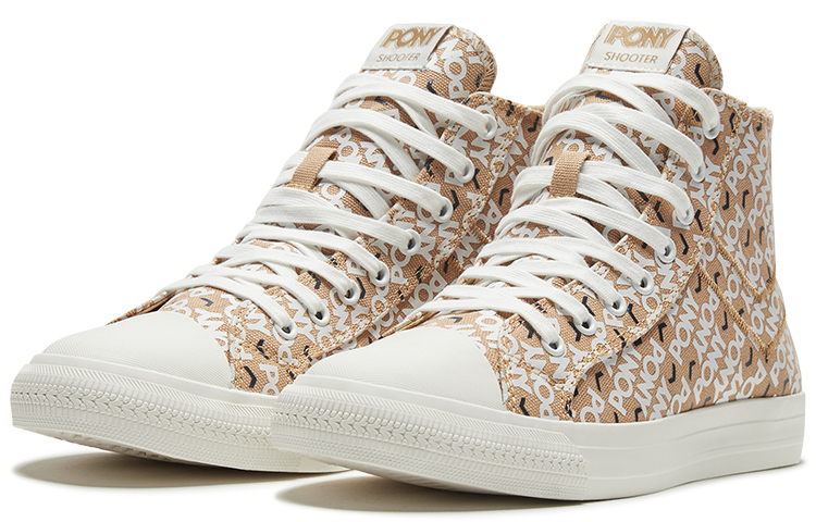 (W) PONY High-Top Canvas 'Khaki Print' 圖 3