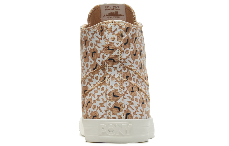 (W) PONY High-Top Canvas 'Khaki Print' 圖 4