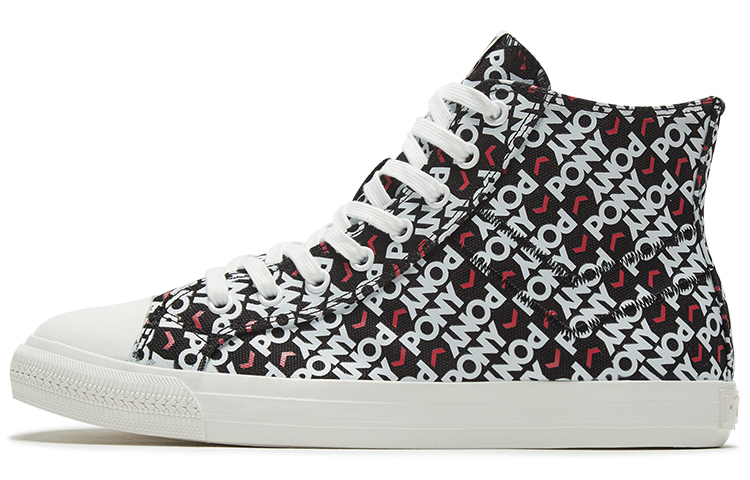 (W) PONY High-Top Printed Canvas 'White'
