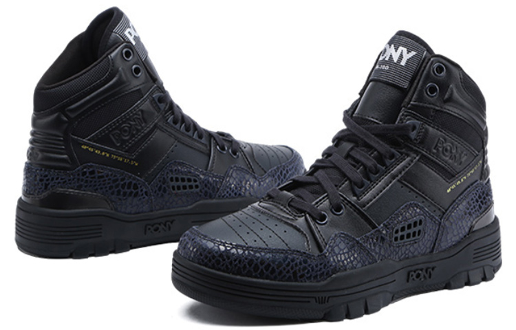 Order (W) PONY High-Top Retro Basketbal Schoenen ''Zwart'' 83W1M101BK