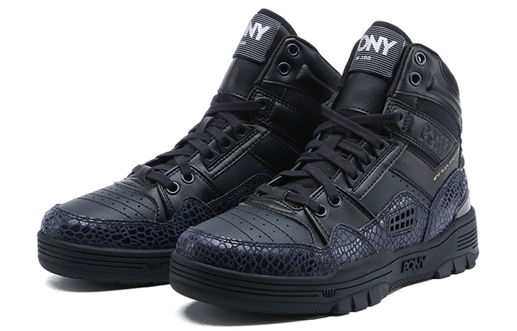 Lookbook (W) PONY High-Top Retro Basketbal Schoenen ''Zwart'' 83W1M101BK
