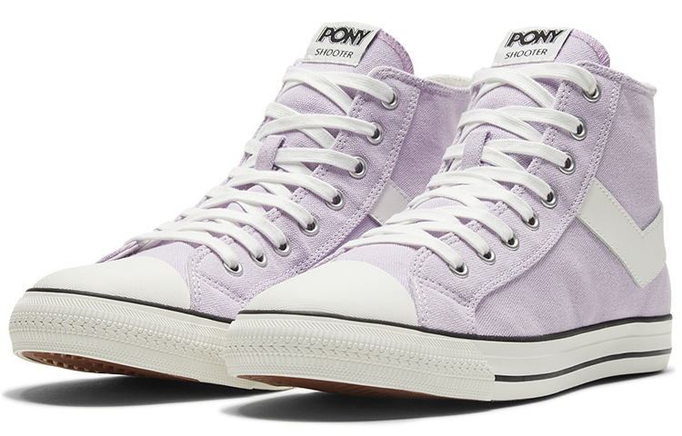 Order (W) PONY Kasut Tinggi Retro Kanvas 'Merah Jambu Ungu' 02W1SH02PP