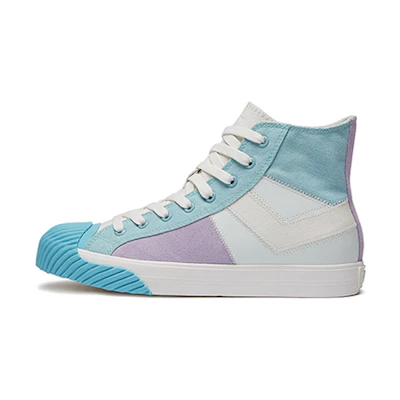 (W) PONY Leisure High-Top Board Shoes Blue